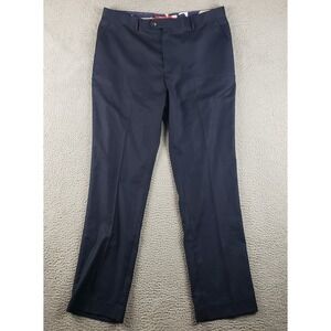 Shinesty Pants Mens 38x35 Blue Golf Dress Casual Polyester Pleated NEW